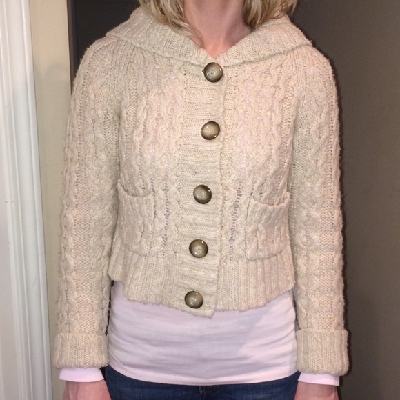 EUC Free People Crop Hooded Sweater Size Small - Picture 3 of 5